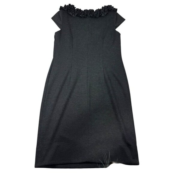 Cache Knit Sheath Dress Gray Size 8 - Picture 1 of 8